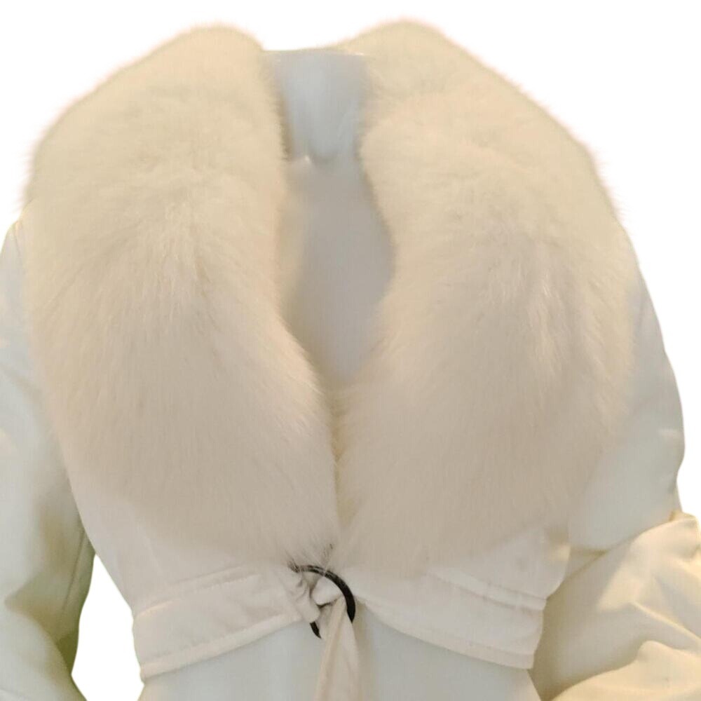New $2450 Valentino Garavani ‎ Real Fur short white jacket/ cape - Picture 2 of 5